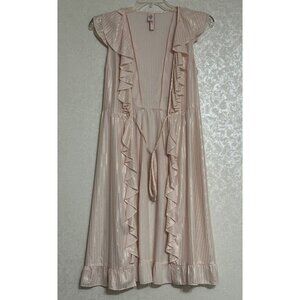 Victoria's‎ Secret Dream Angels NWT Sheer Satin Ruffle Sleeve Kimono Rosegold S